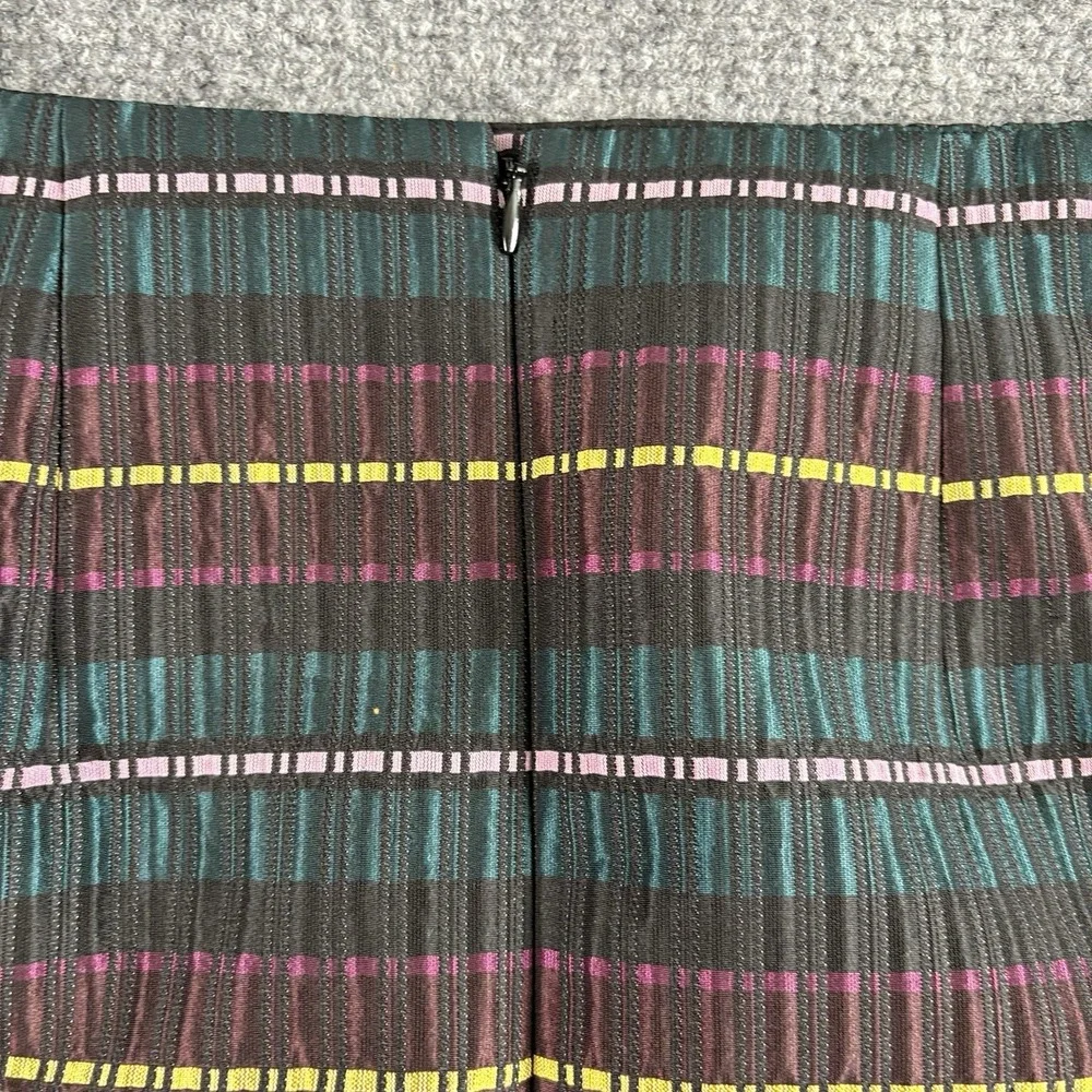 Ann Taylor Factory Skirt Women 6 Multicolor Pencil Stripe Preppy Office Academic
